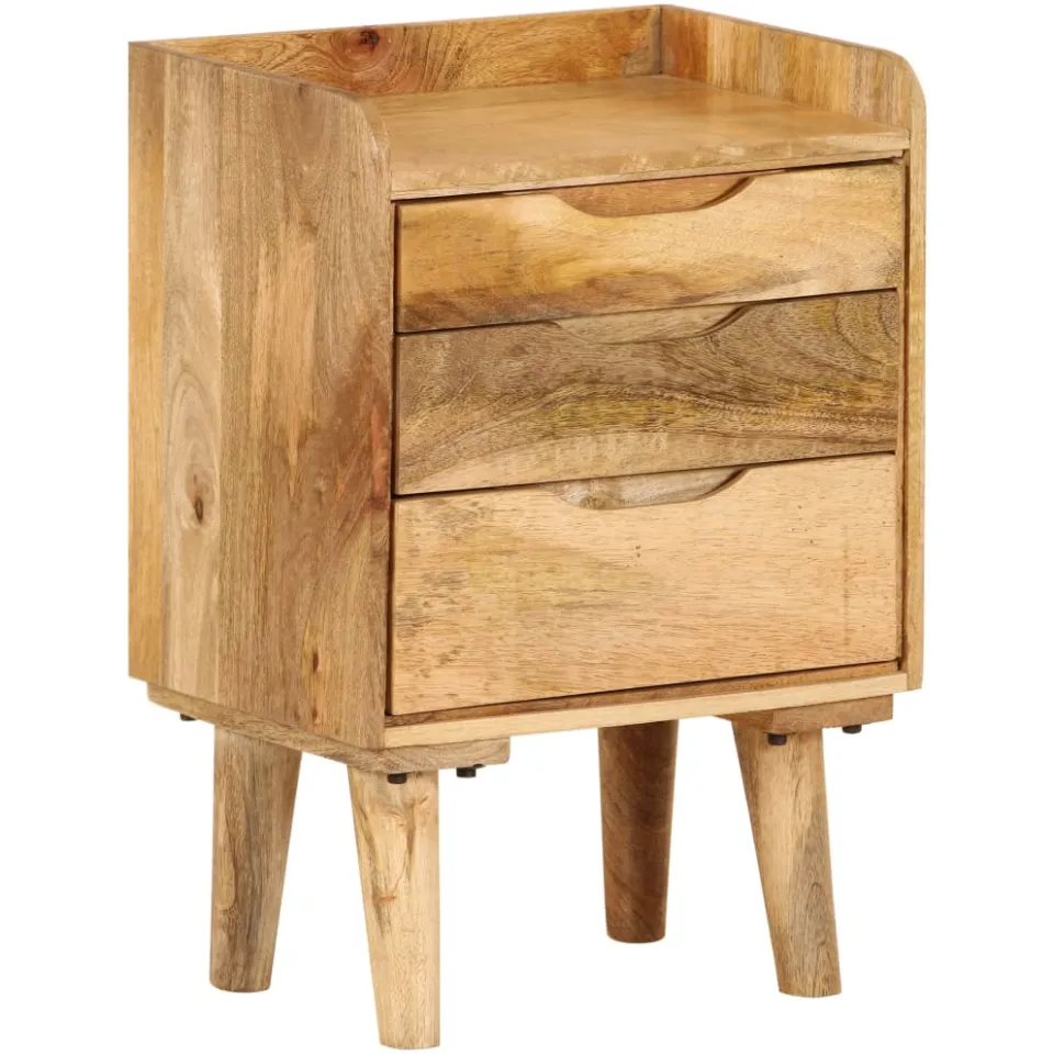 vidaXL Nachtkastje 40x30x59,5 cm massief mangohout bruin, foto 3