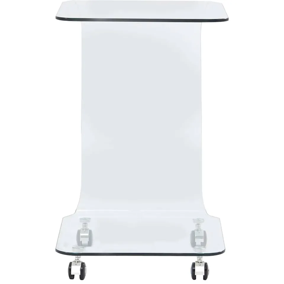 vidaXL Salontafel 45x40x63 cm gehard glas rood, foto 2