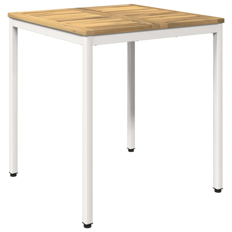 vidaXL Tuindiner tafel NAARDEN Witgewassen 70 x 68,5 x 75 cm, foto 3