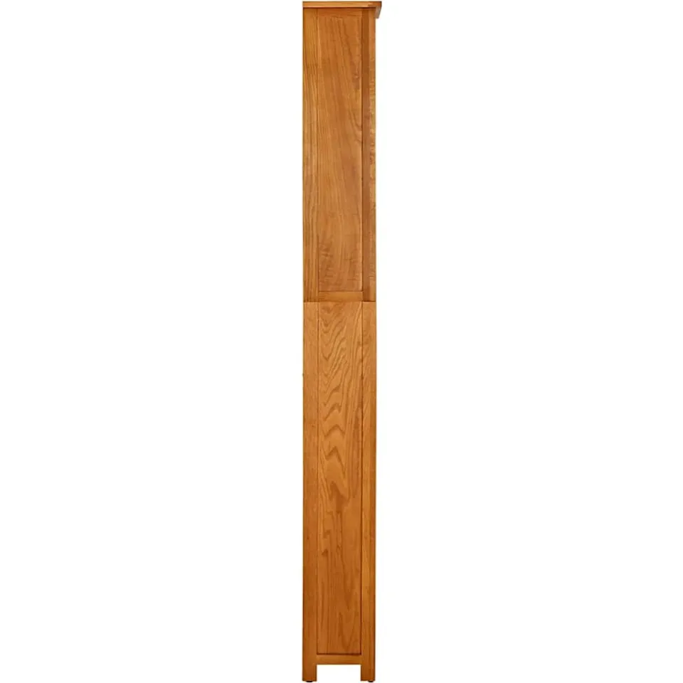 vidaXL Boekenkast met 7 schappen 60x22x200 cm massief eikenhout, foto 2