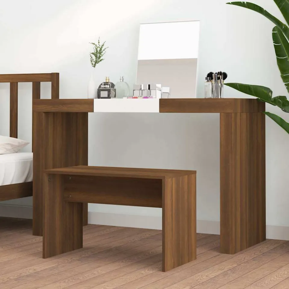 vidaXL Kaptafelkruk 70x35x45 cm bewerkt hout bruin eikenkleur, foto 2