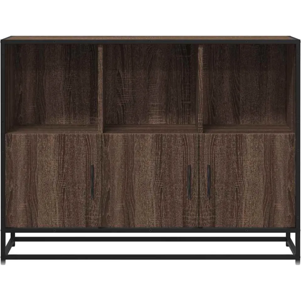 vidaXL Dressoir 100x35x76 cm bewerkt hout bruin eikenkleur, foto 4