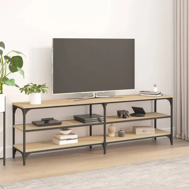 vidaXL Tv-meubel 160x30x50 cm bewerkt hout sonoma eikenkleurig, foto 2