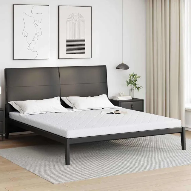 vidaXL Matras Wit 200 x 200 cm Jacquard stof