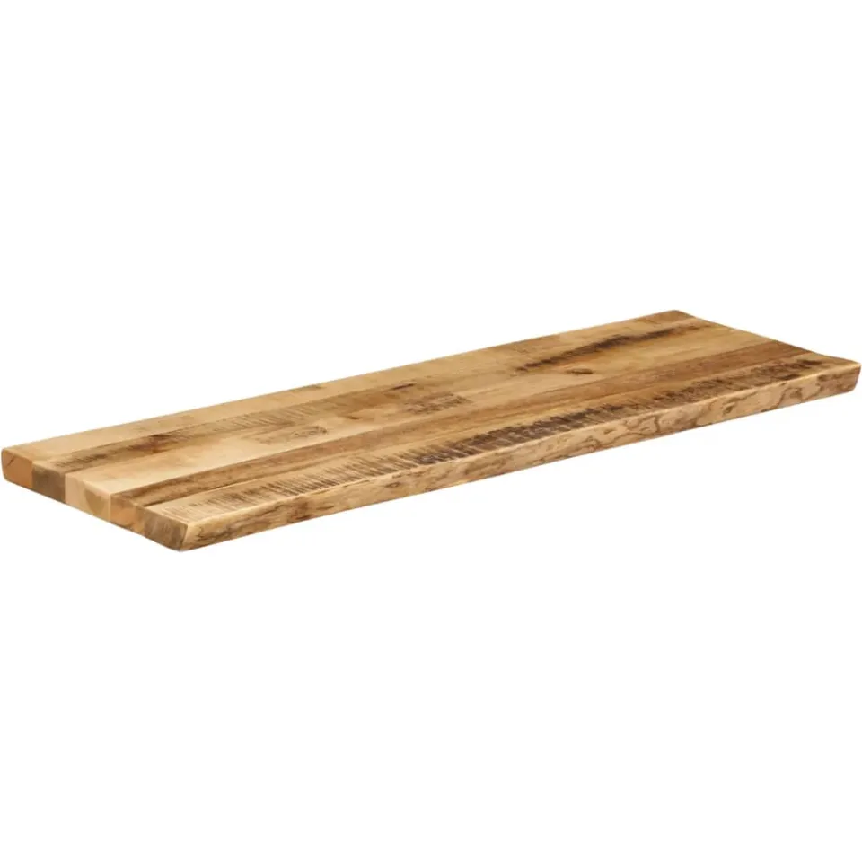 vidaXL Tafelblad met natuurlijke rand 110x40x2,5 cm massief mangohout bruin, foto 2