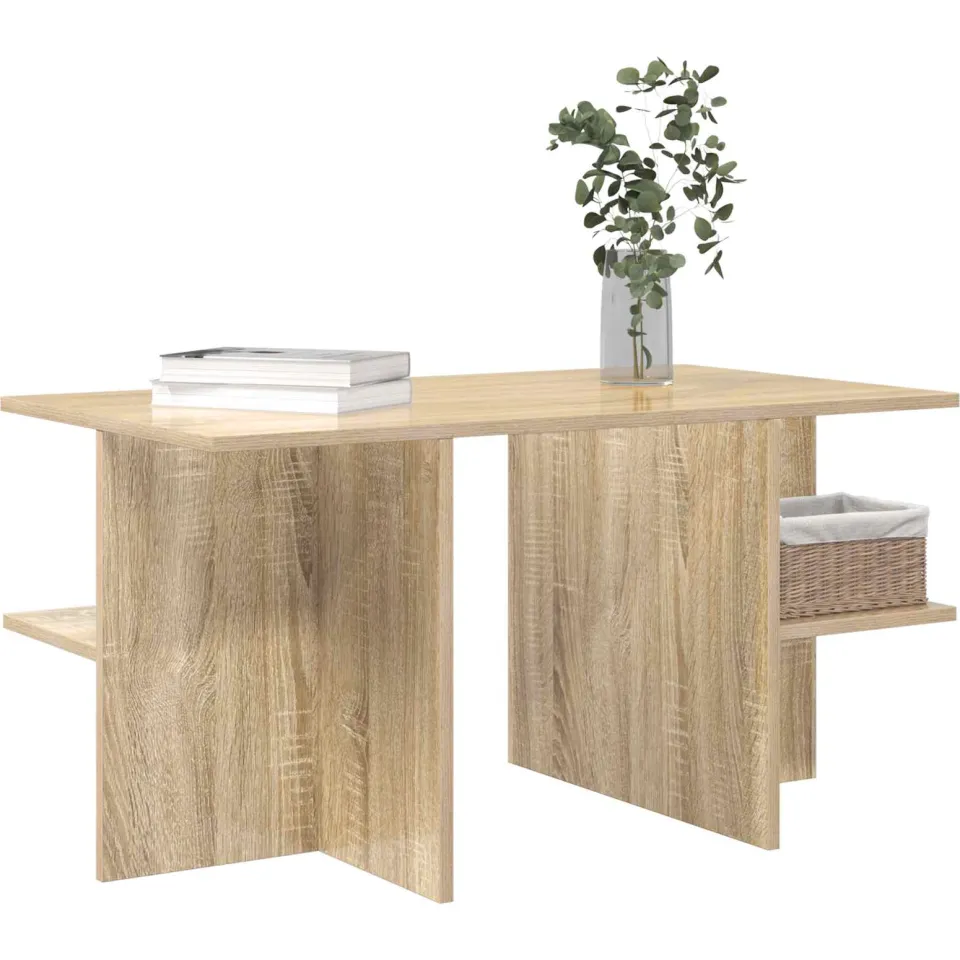 vidaXL Salontafel Sonoma Eiken 87 x 50 x 45 cm Geconstrueerd hout Bruin