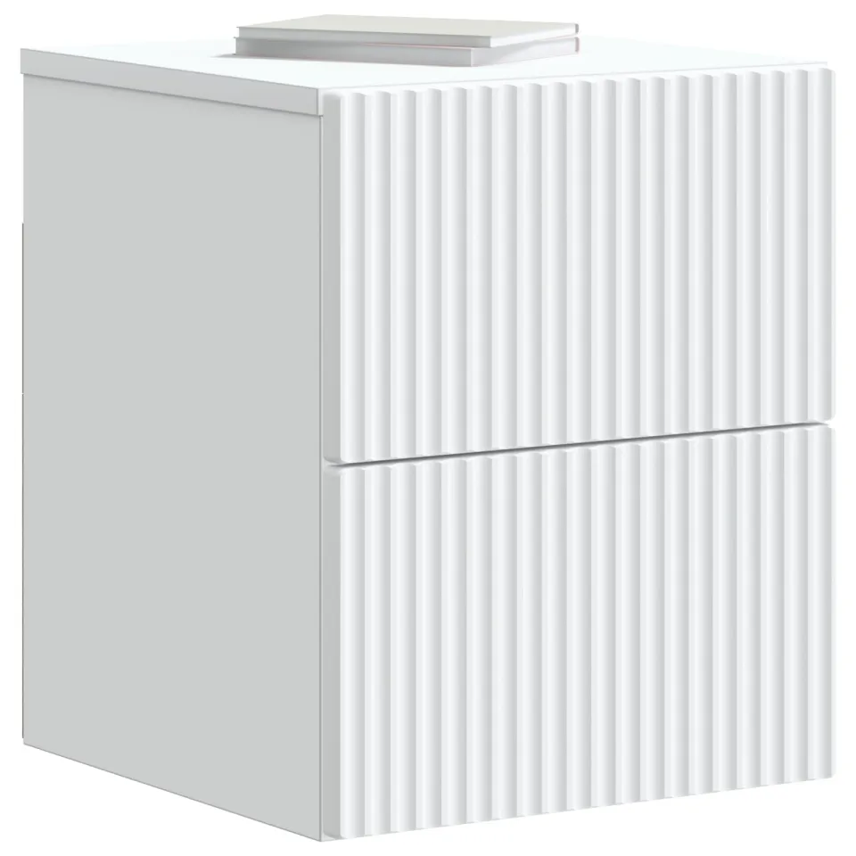 vidaXL Wandbeugel Bedkast 2 st Wit 33 x 34,5 x 40 cm Bewerkt hout