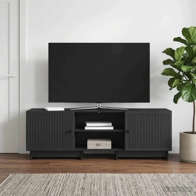 vidaXL TV-kast 150 x 31 x 50 cm Zwart Geconstrueerd hout, foto 2