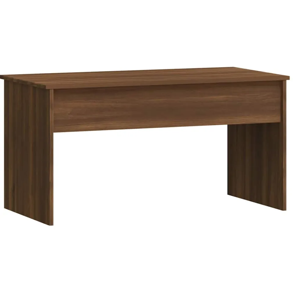vidaXL Salontafel 102x50,5x52,5 cm bewerkt hout bruin eikenkleur, foto 4