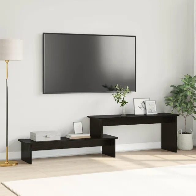 vidaXL Tv-meubelset 180,5 x 30 x 43 cm Zwart Eiken Bewerkt hout, foto 2