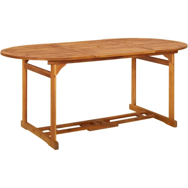 vidaXL Tuintafel 180x90x75 cm massief acaciahout Bruin
