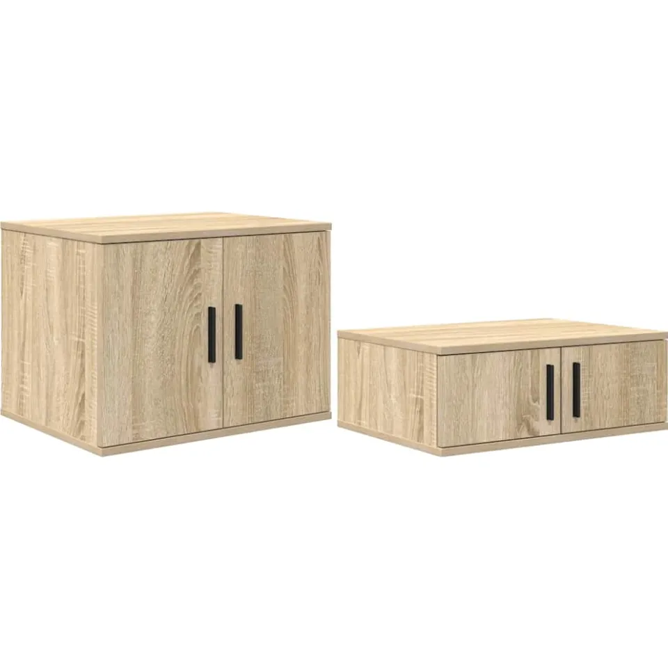 vidaXL Opbergkast 2 st Sonoma Eiken 103 x 41 x 40 cm Bewerkt hout, foto 3