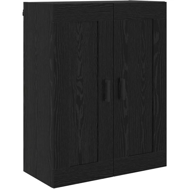 vidaXL Wandkast Zwart Eiken 69,5 x 34 x 90 cm Bewerkt hout