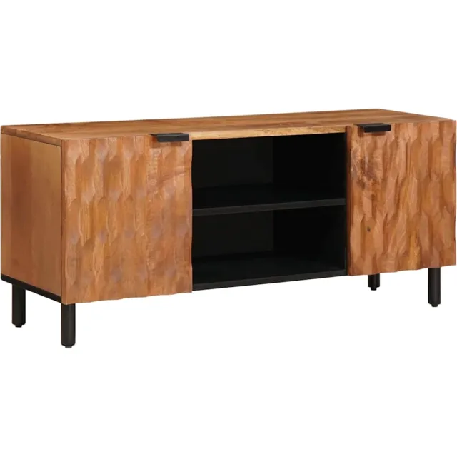 vidaXL TV-kast met plank Acacia Bruine Afwerking 105 x 33 x 46 cm