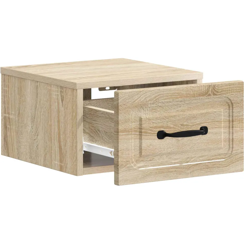 vidaXL Wandbeugel Bedkast Sonoma Eiken 34,5 x 33 x 20 cm Bewerkt hout Bruin