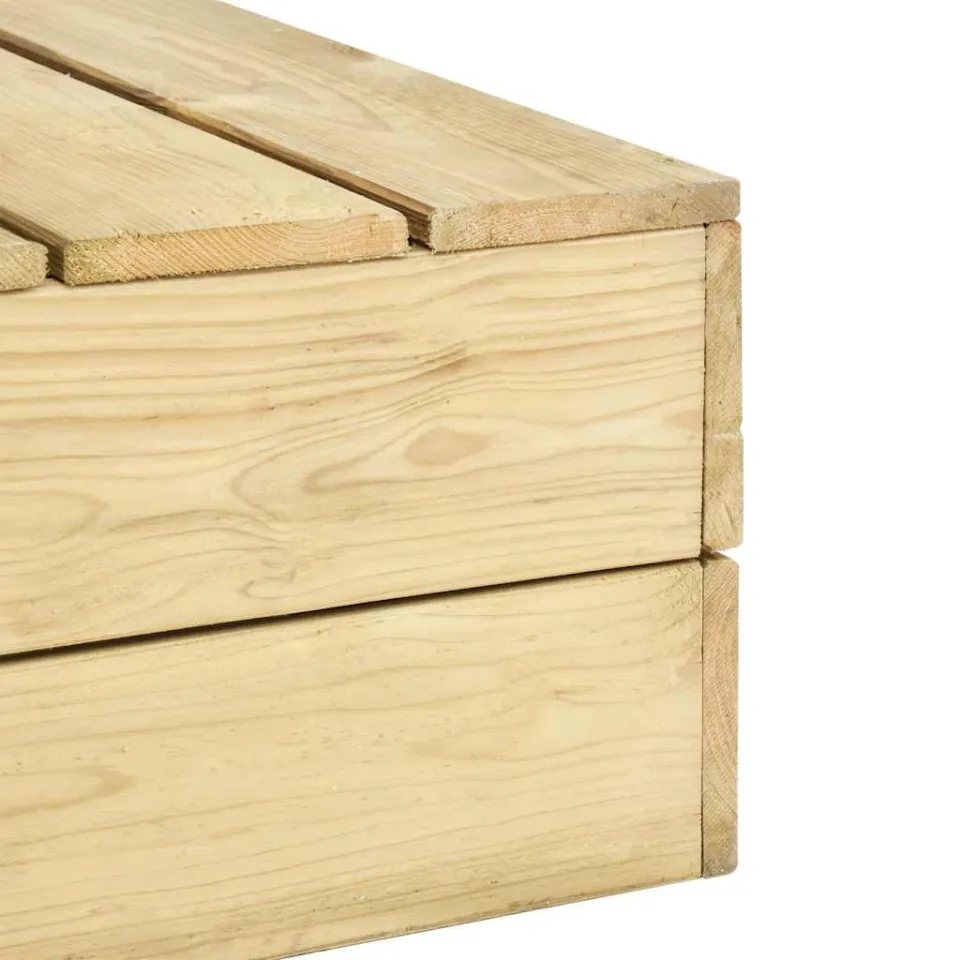 vidaXL Tuintafel 75x75x31 cm geïmpregneerd grenenhout bruin, foto 3