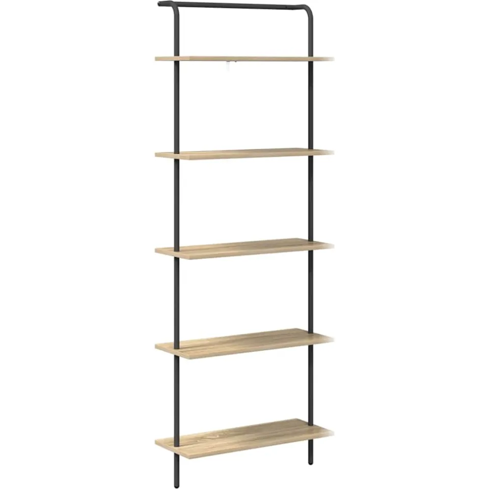 vidaXL Boekenkast 5-laags 60 x 24 x 168 cm Bewerkt hout Sonoma Eiken, foto 3