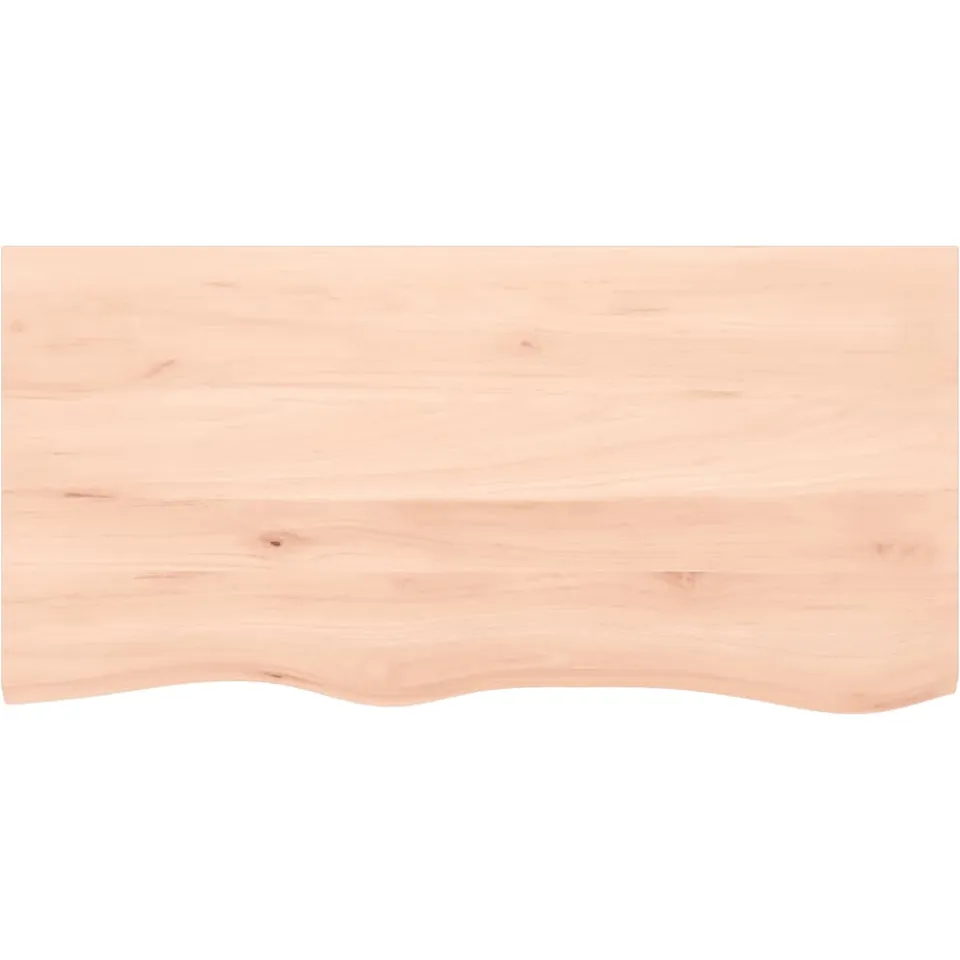 vidaXL Tafelblad 100x50x(2-4) cm onbehandeld massief eikenhout Bruin