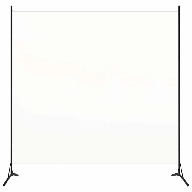 vidaXL Kamerscherm met 1 paneel 175x180 cm stof wit