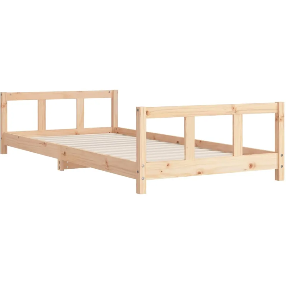 vidaXL Kinderbedframe 90x200 cm massief grenenhout bruin