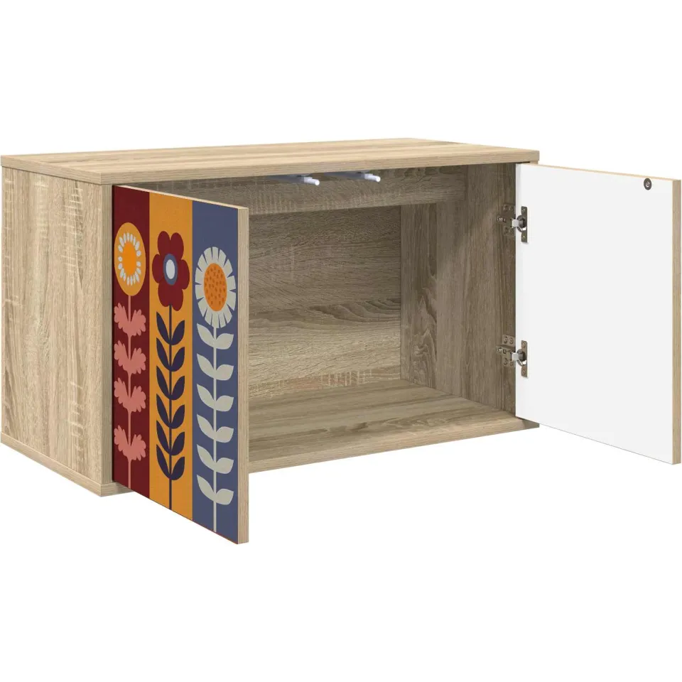 vidaXL Wandgemonteerd tv-meubel ESSEN 69 x 33 x 40 cm Sonoma Eiken Bruin