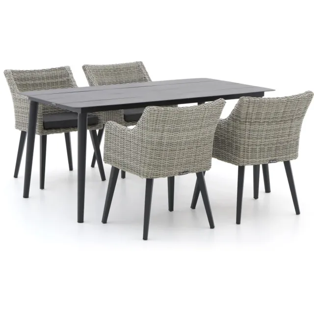 Manifesto Furniture Manifesto Matese/Sora 160cm dining tuinset 5-delig grijs, foto 2