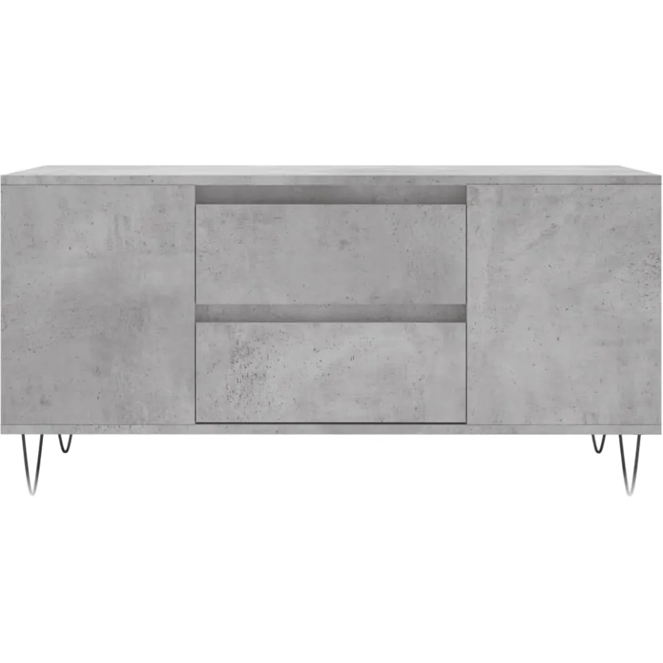 vidaXL Salontafel 102x44,5x50 cm bewerkt hout betongrijs