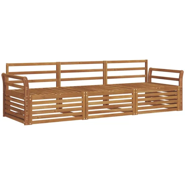 vidaXL Buiten - bank - set - 3 - st - Naturel - Massief - Acacia - Hout