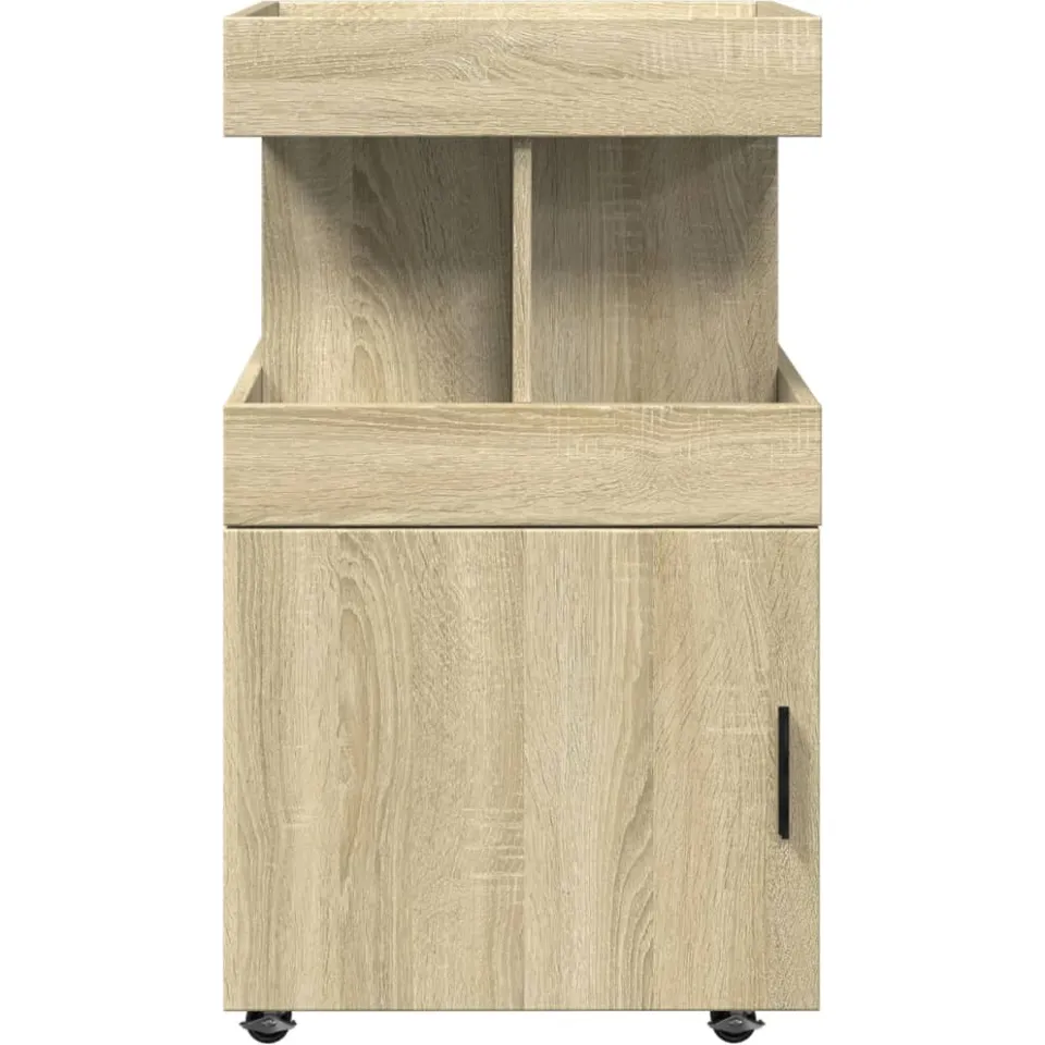 vidaXL Drankkar 50x41x89 cm bewerkt hout sonoma eikenkleurig
