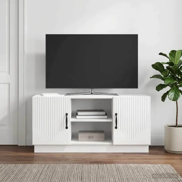 vidaXL TV-kast 102 x 34,5 x 47 cm Hoogglans Wit Bewerkt hout, foto 2