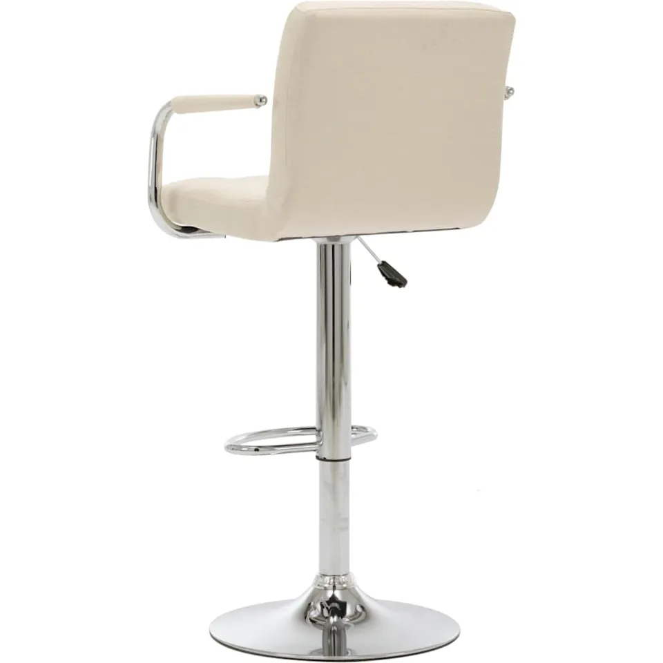 vidaXL Barstoelen 2 st stof crème, foto 3