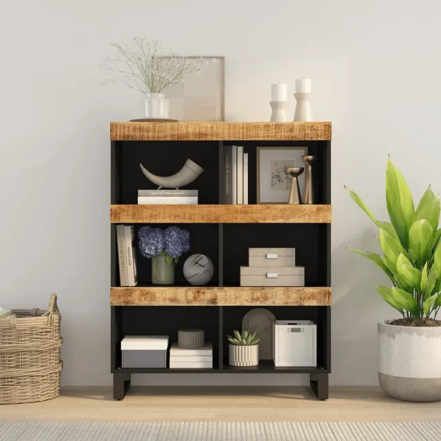 vidaXL Bijzetkast 85x33x107 cm massief mangohout bruin, foto 2