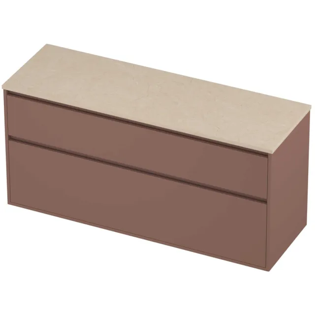 Proline Deck Badmeubelset Hardsteen Greeploos Asymmetrisch 140x46x67 cm Sand Stone Beauty Blush Rosé Goud