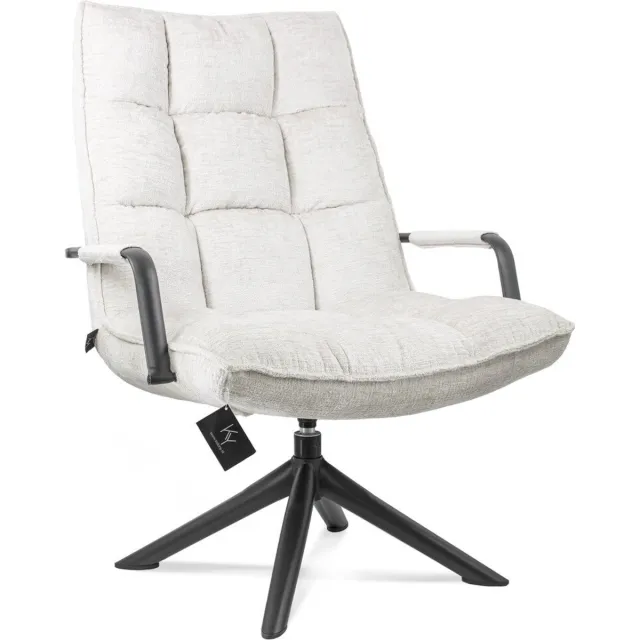 Homebound by Kolony HomeBound by KY | Draaifauteuil Hidde met armleuning naturel | draaifauteuil Hidde creme