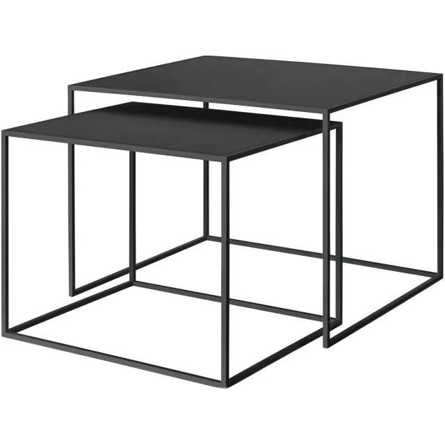Blomus Fera Bijzettafel Black Large | Zwart | Staal
