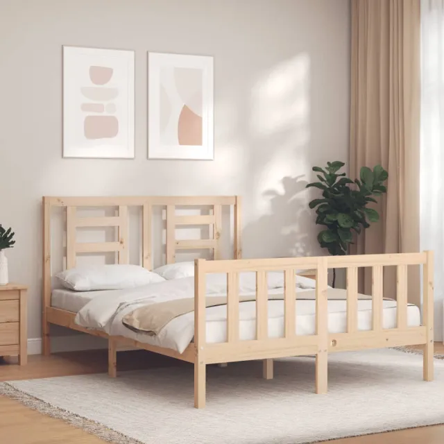 vidaXL Bedframe zonder matras massief grenenhout 140x200 cm bruin