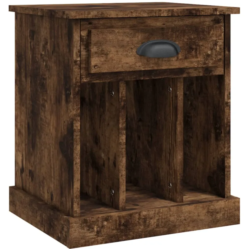 vidaXL Nachtkastje 43x36x50 cm gerookt eikenkleurig Bruin