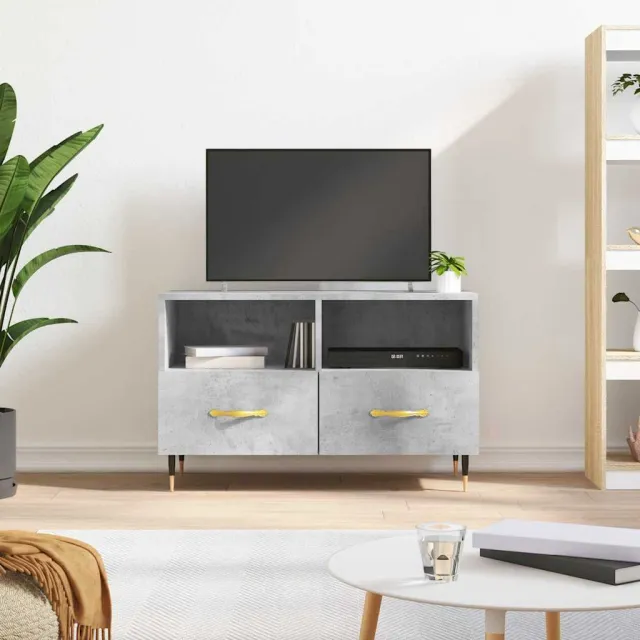 vidaXL Tv-meubel 80x36x50 cm bewerkt hout betongrijs grijs, foto 2