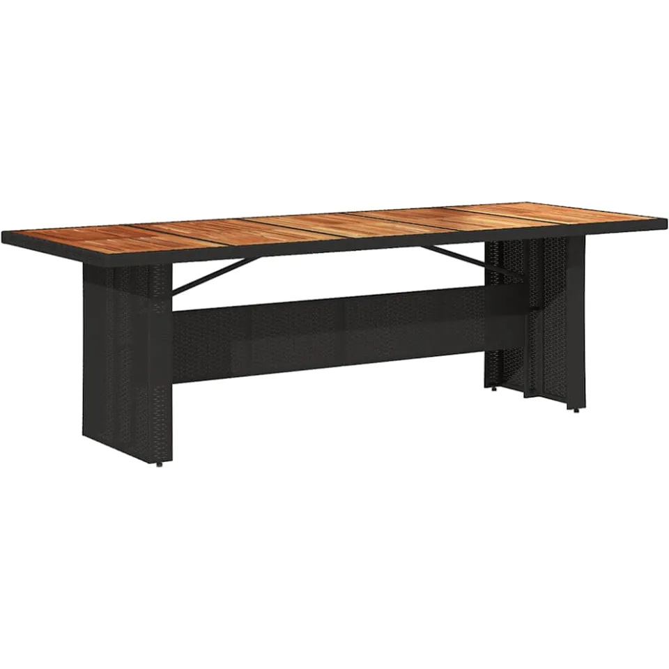 vidaXL 11-delige Bistroset met kussens poly rattan zwart, foto 4