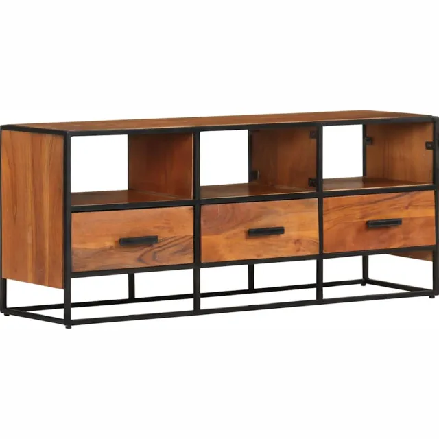 vidaXL Tv-meubel 110x30x45 cm massief acaciahout bruin
