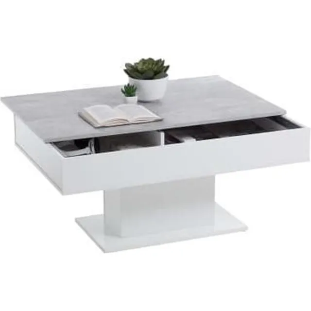 FMD Salontafel betongrijs en wit