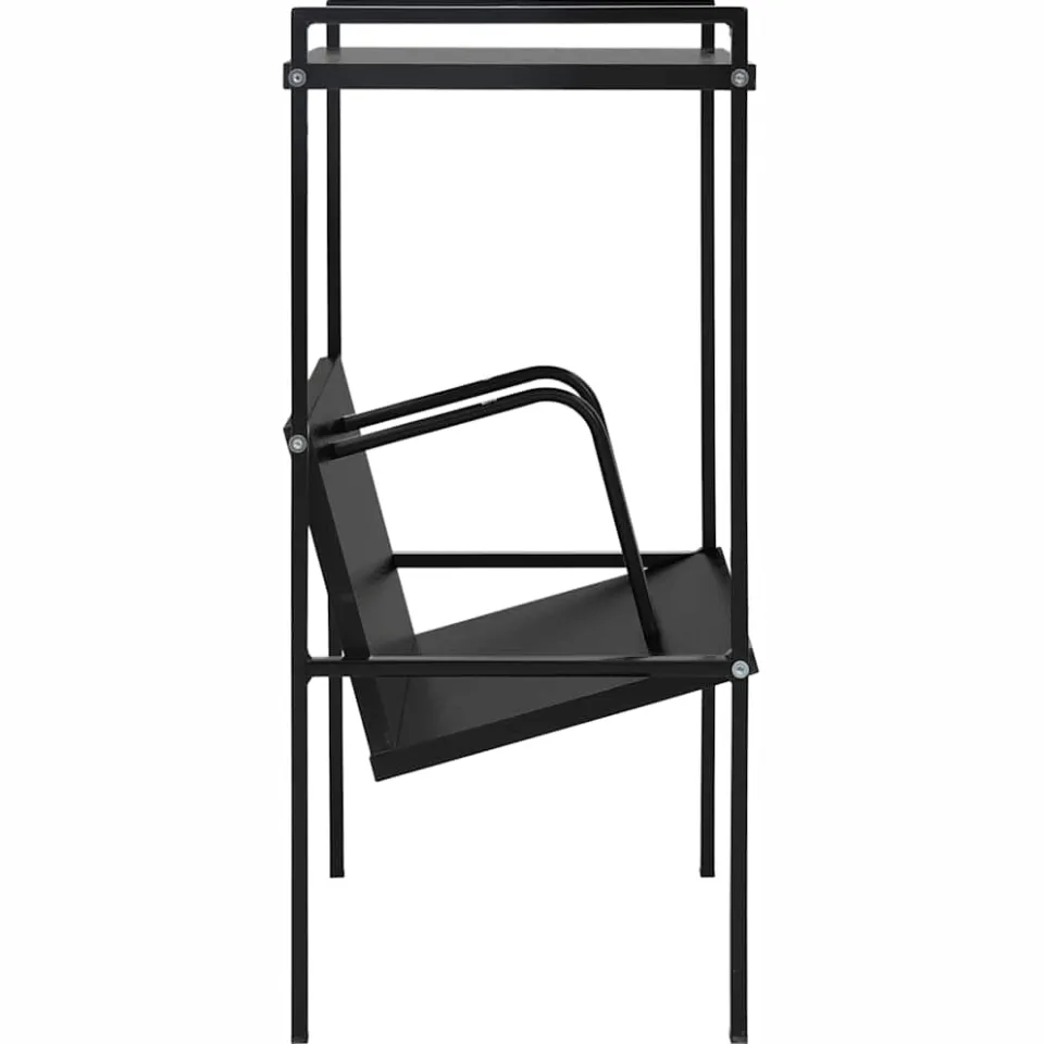 vidaXL Boekenkast met 2 schappen 52x28x59 cm bewerkt hout zwart, foto 4