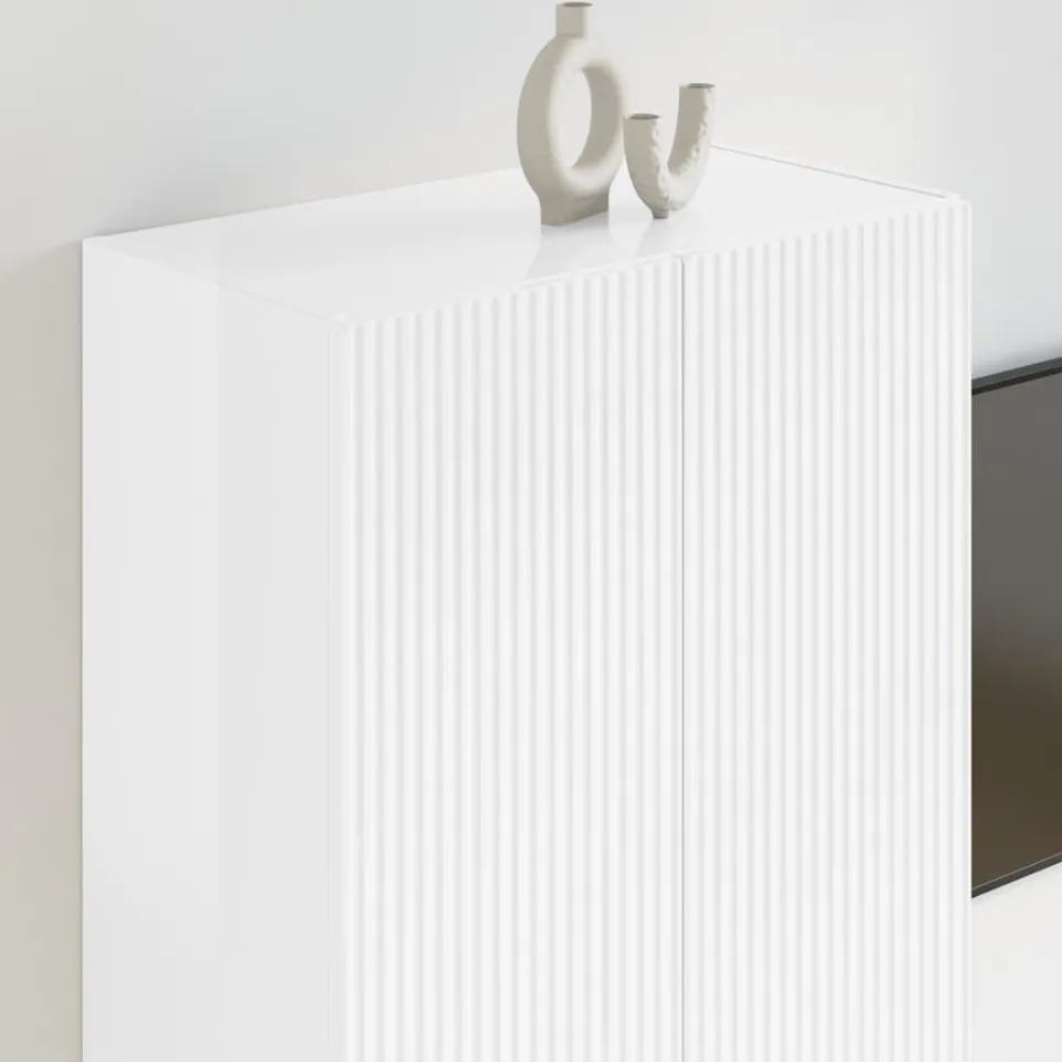 vidaXL TV-wandkast 59,5 x 31 x 80 cm Hoogglans wit Bewerkt hout, foto 4