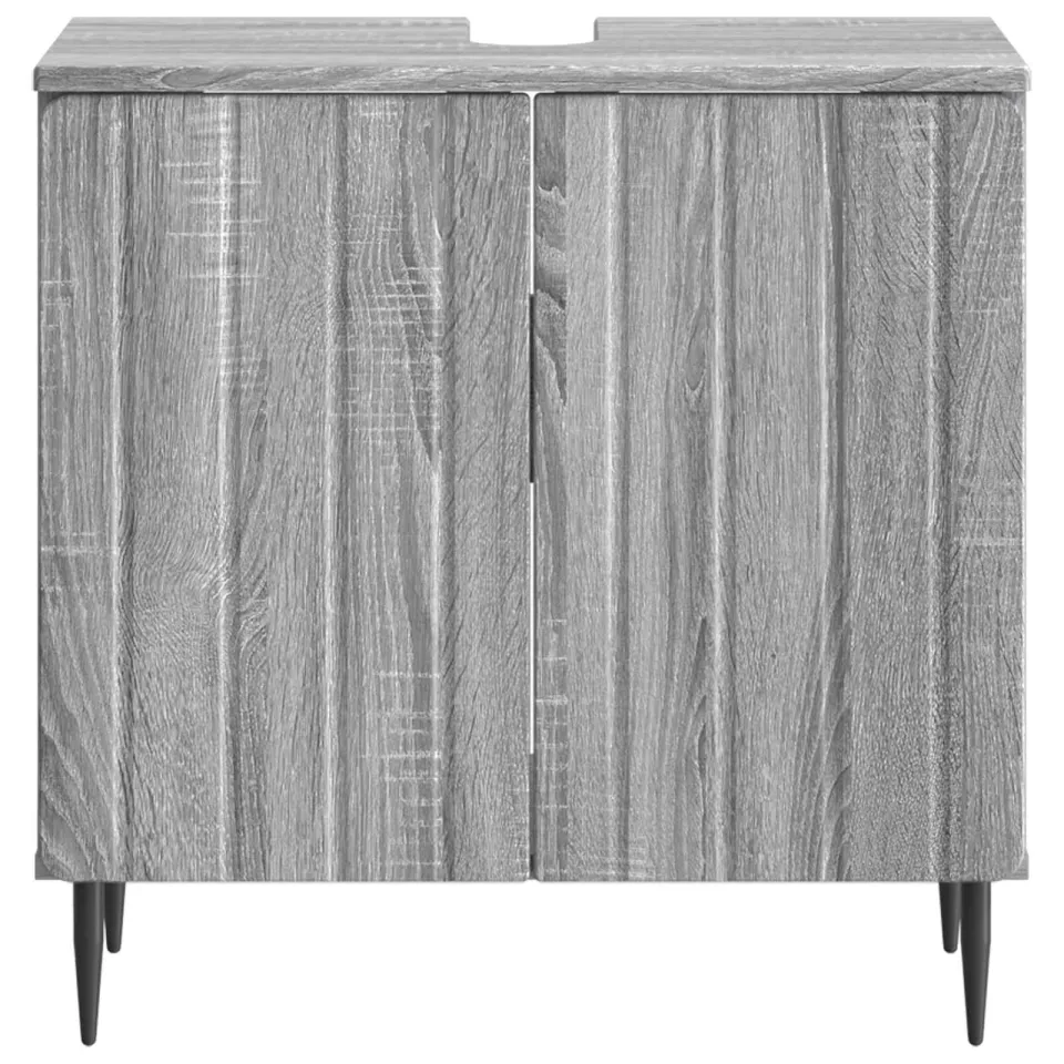 vidaXL Badkamer wastafelkast ZWOLLE Grijs Sonoma 59,5 x 31,5 x 59 cm, foto 4