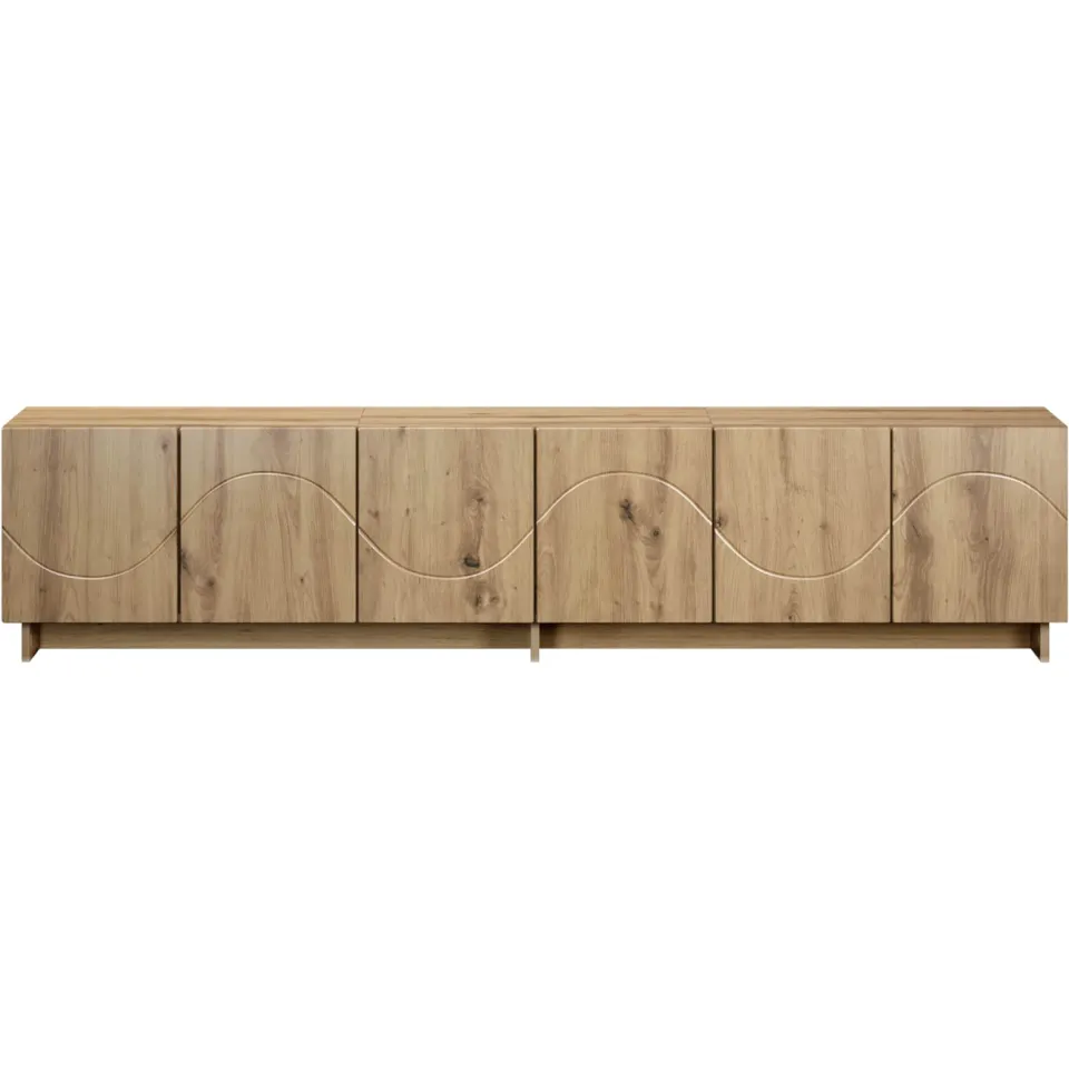 vidaXL tv-meubel 180 x 34,5 x 40 cm Artisanaal eiken Bewerkt hout, foto 4