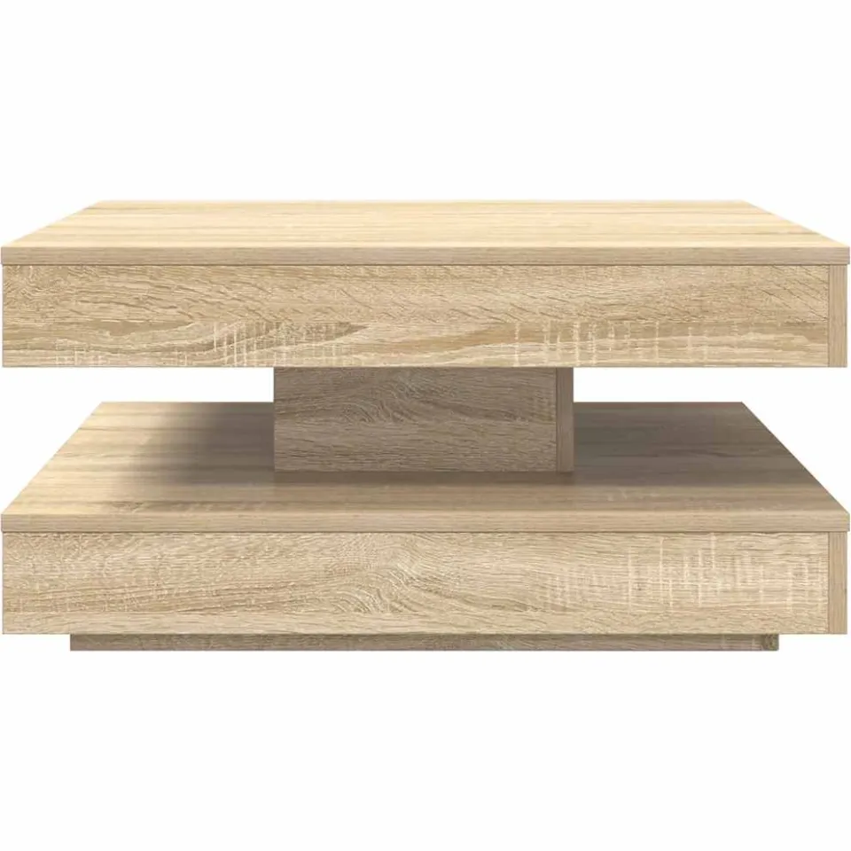 vidaXL Salontafel 360 graden draaibaar 70x70x34,5 cm sonoma eikenkleur, foto 4