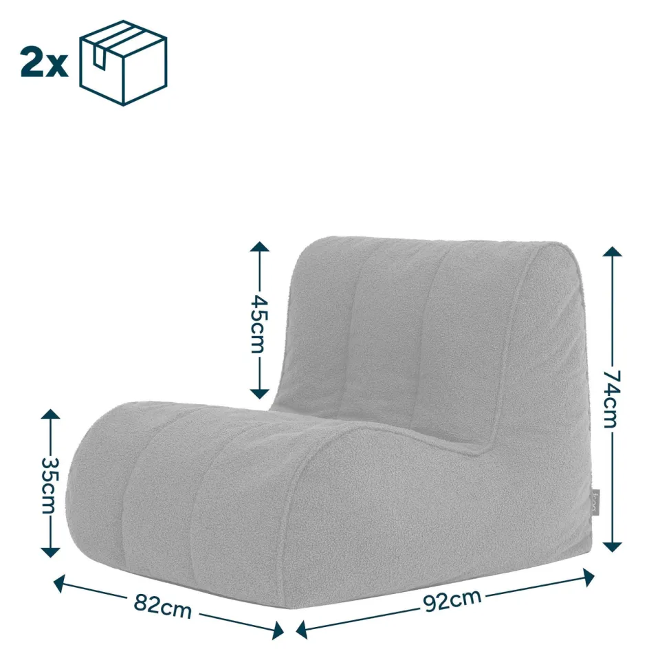 icon - Swoop Zitzak Fauteuil - Boucle - Olijfgroen, foto 5