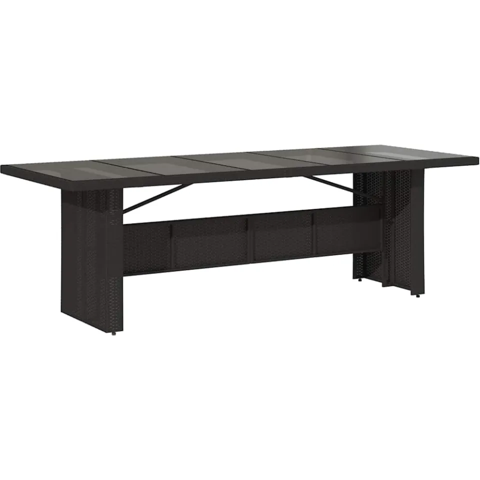 vidaXL 9-delige Bistroset met kussens poly rattan zwart, foto 4