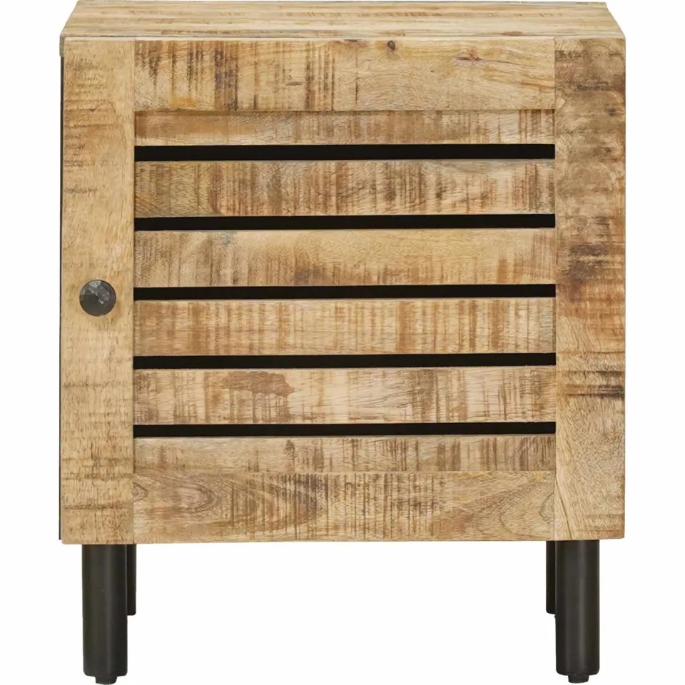 vidaXL Nachtkastje Naturel 40 x 33 x 46 cm Massief Mango Hout, foto 4