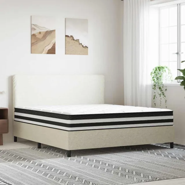 vidaXL Pocketveringmatras middelhard 180x200 cm wit